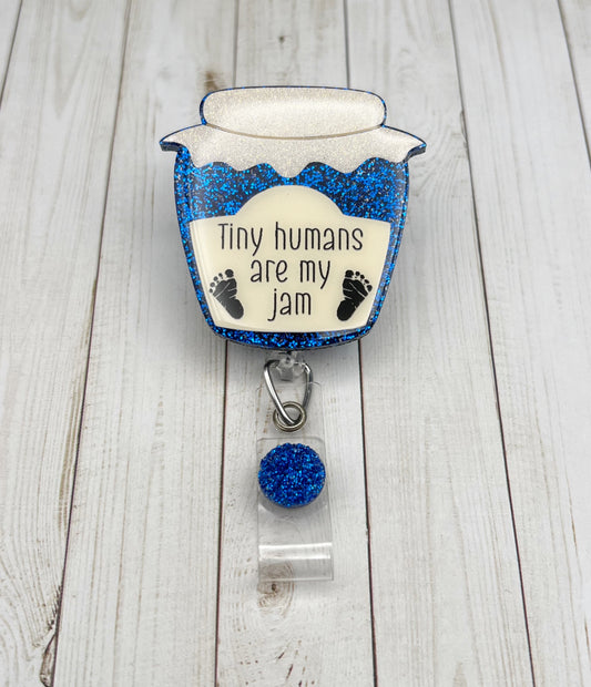 Tiny Humans Are My Jam Bright Blue