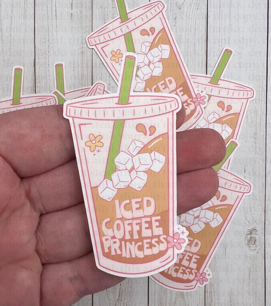 Iced Coffee Princess Sticker
